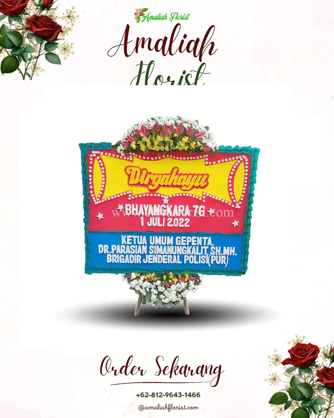 Papan Bunga HUT Ulang Tahun Basarang